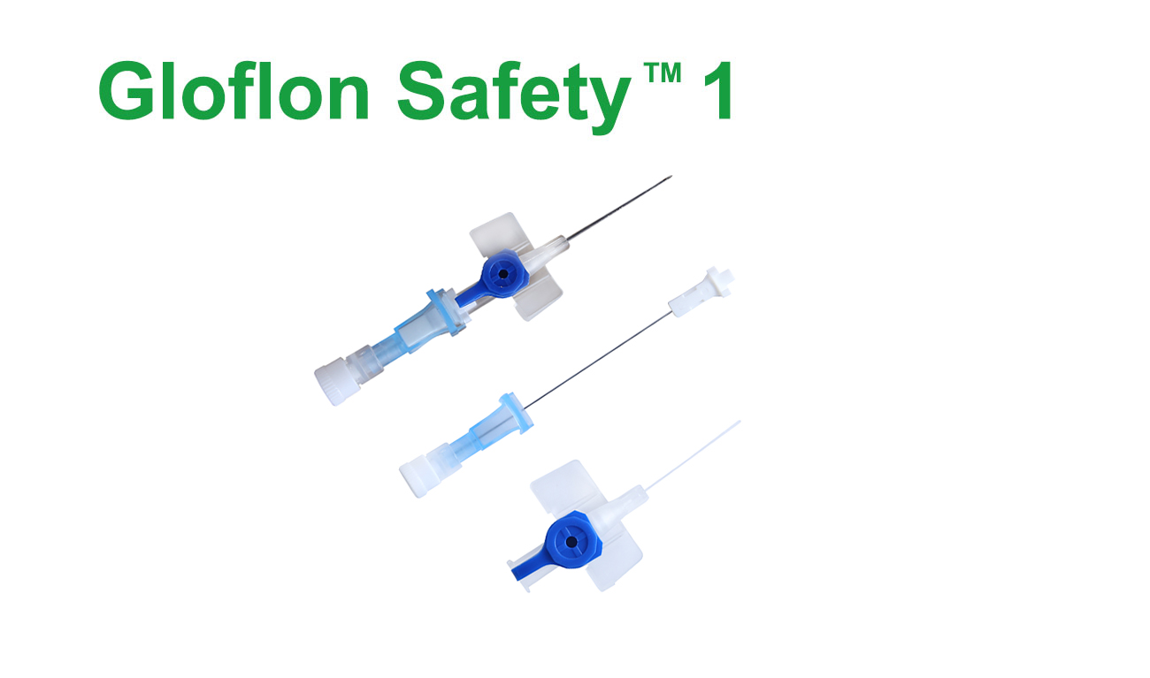 I.V. Catheter with Injection valve and wings (with Safety Advantage)