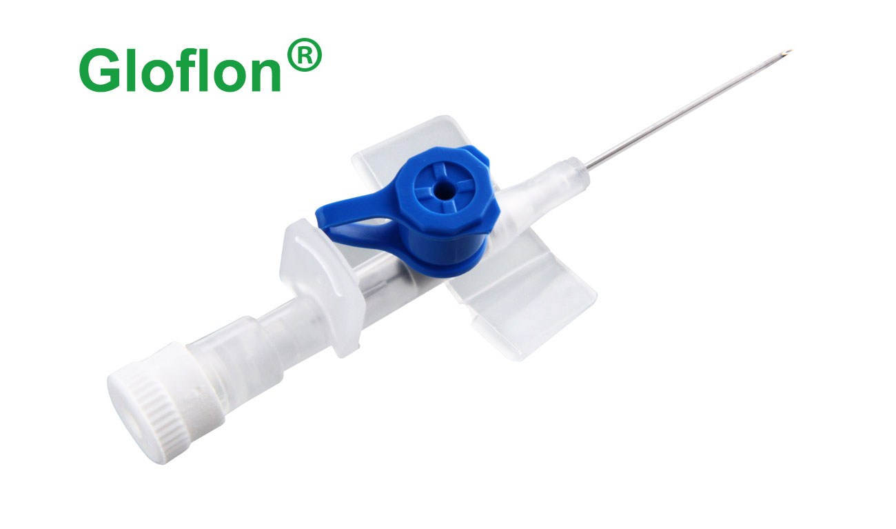 I.V. Catheter with Injection Valve and Wings
