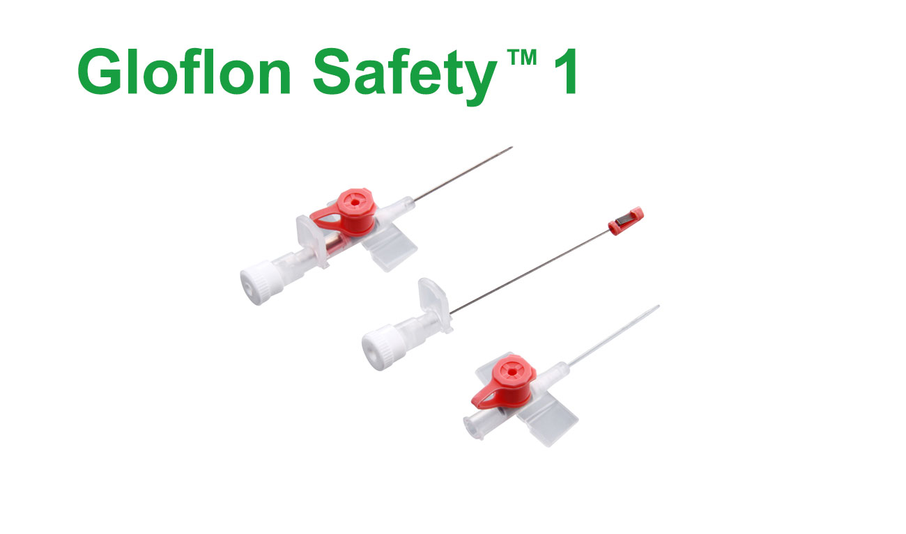 I.V. Catheter with Injection valve and wings (with Safety Advantage)