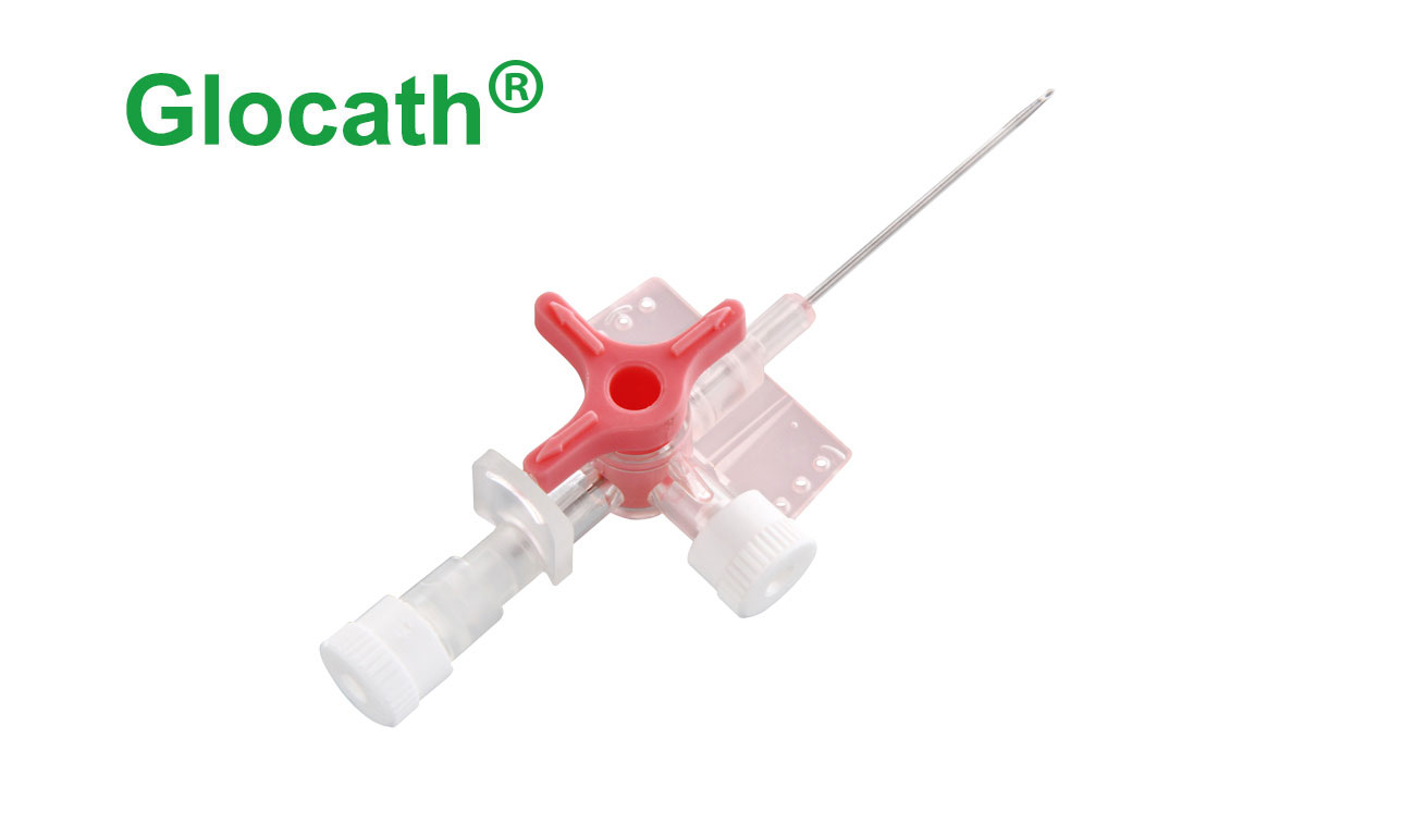 I.V. Catheter with an integrated three-way stopcock